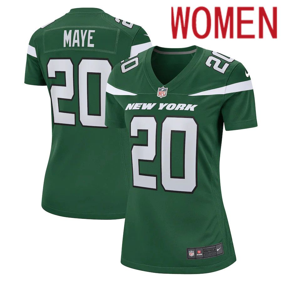 Women New York Jets 20 Marcus Maye Nike Gotham Green Game NFL Jersey